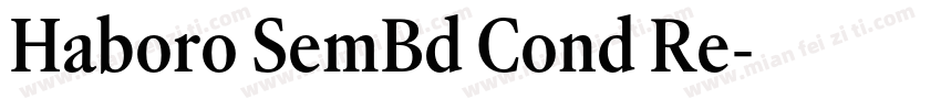 Haboro SemBd Cond Re字体转换